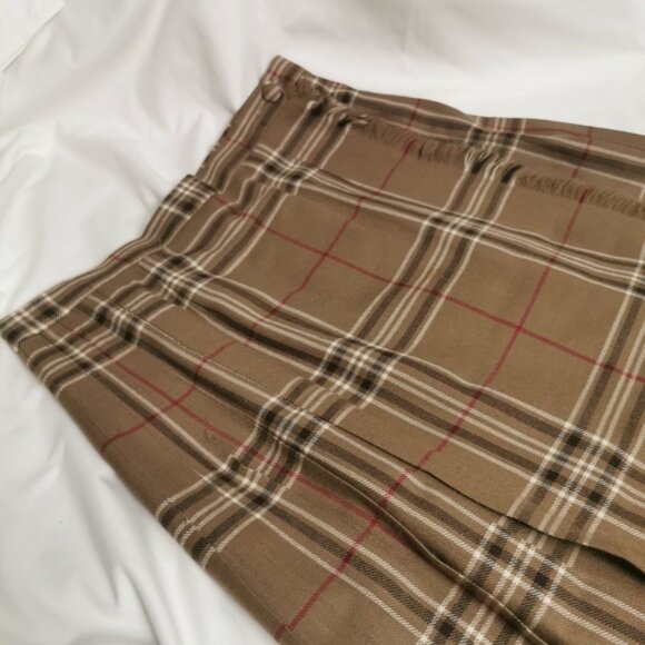 Geoffrey Highland Queen Wool Kilt Plaid Tartan Midi Skirt Small - Picture 2 of 11
